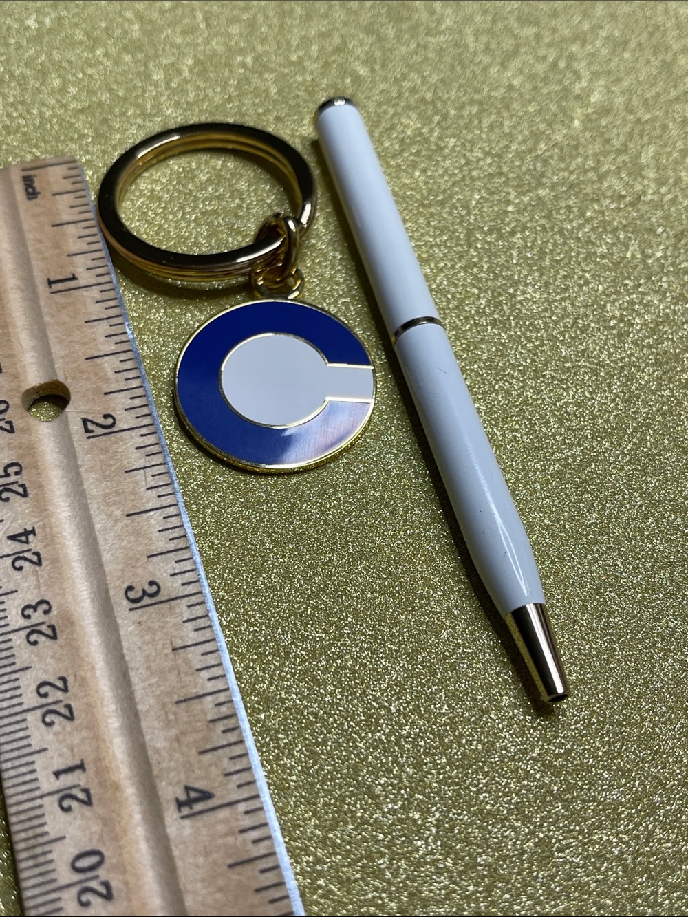 Coach C Logo Keychain and a White Coach Pen - Picture 3 of 5